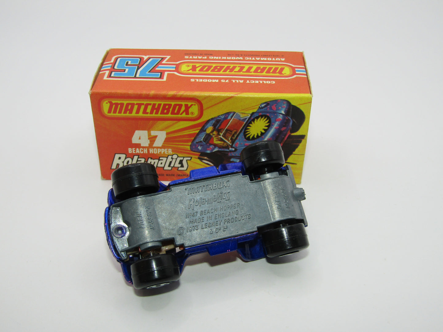 Matchbox Superfast 47B Beach Hopper Met Blue NO LABELS UNPAINTED Base