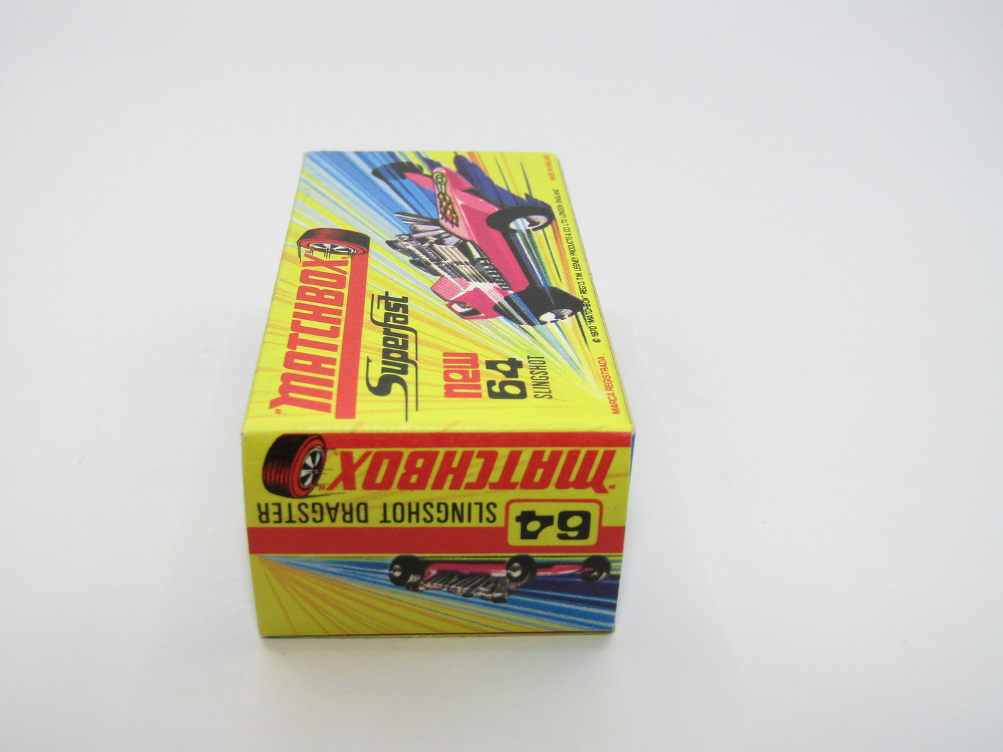 Matchbox Superfast 64B Slingshot Dragster Steel Blue WIDE Front Wheels
