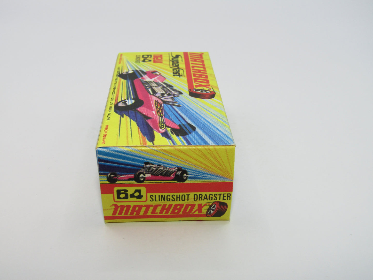 Matchbox Superfast 64B Slingshot Dragster Steel Blue WIDE Front Wheels