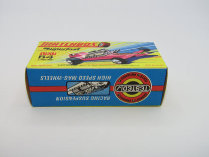 Matchbox Superfast 64B Slingshot Dragster Steel Blue WIDE Front Wheels