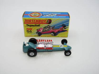 Matchbox Superfast 64B Slingshot Dragster Steel Blue "3" Label