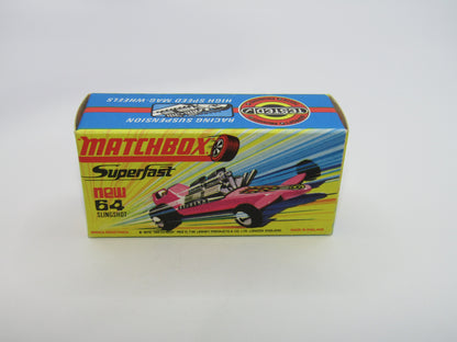 Matchbox Superfast 64B Slingshot Dragster Steel Blue "3" Label