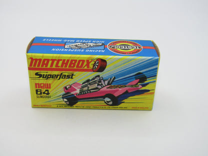 Matchbox Superfast 64B Slingshot Dragster Steel Blue Star & Flames Label
