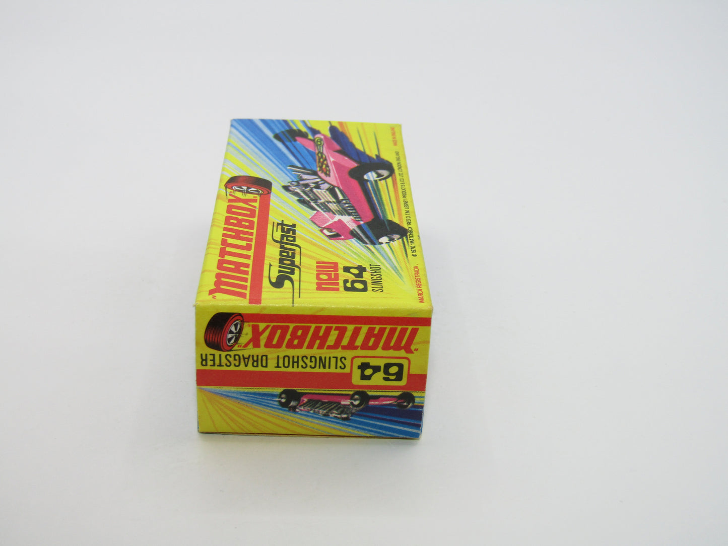 Matchbox Superfast 64B Slingshot Dragster Steel Blue Star & Flames Label
