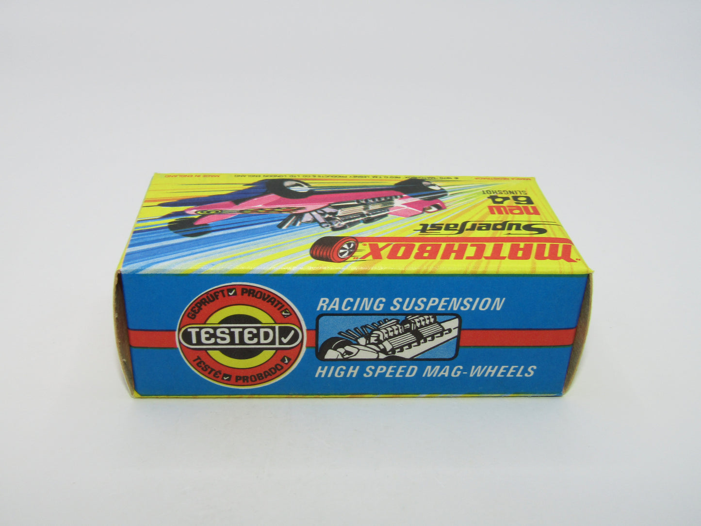 Matchbox Superfast 64B Slingshot Dragster Steel Blue Star & Flames Label