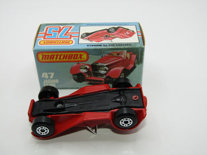 Matchbox Superfast 47D SS100 Jaguar Black Plastic Base