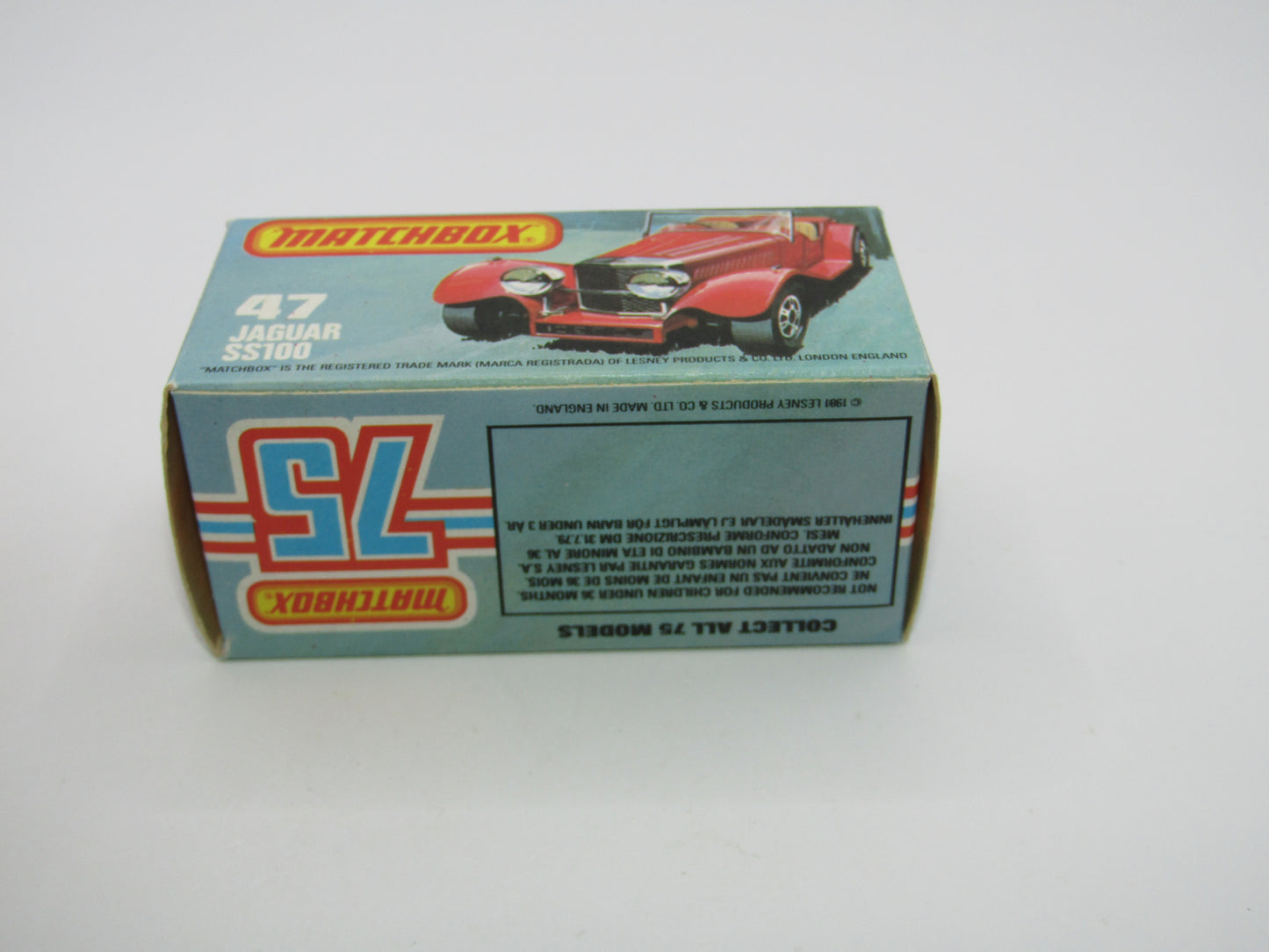 Matchbox Superfast 47D SS100 Jaguar Black Plastic Base