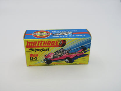 Matchbox Superfast 64B Slingshot Dragster ORANGE Black Engine Pipes