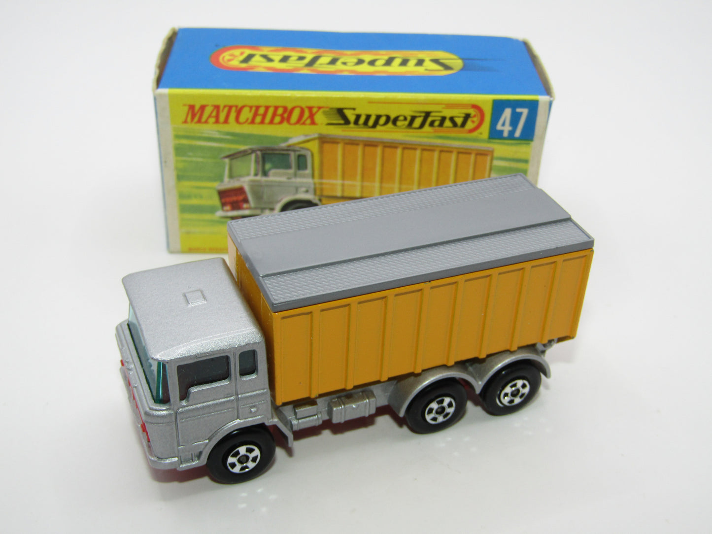 Matchbox Superfast 47A Daf Tipper Container Truck Hollow Wheels