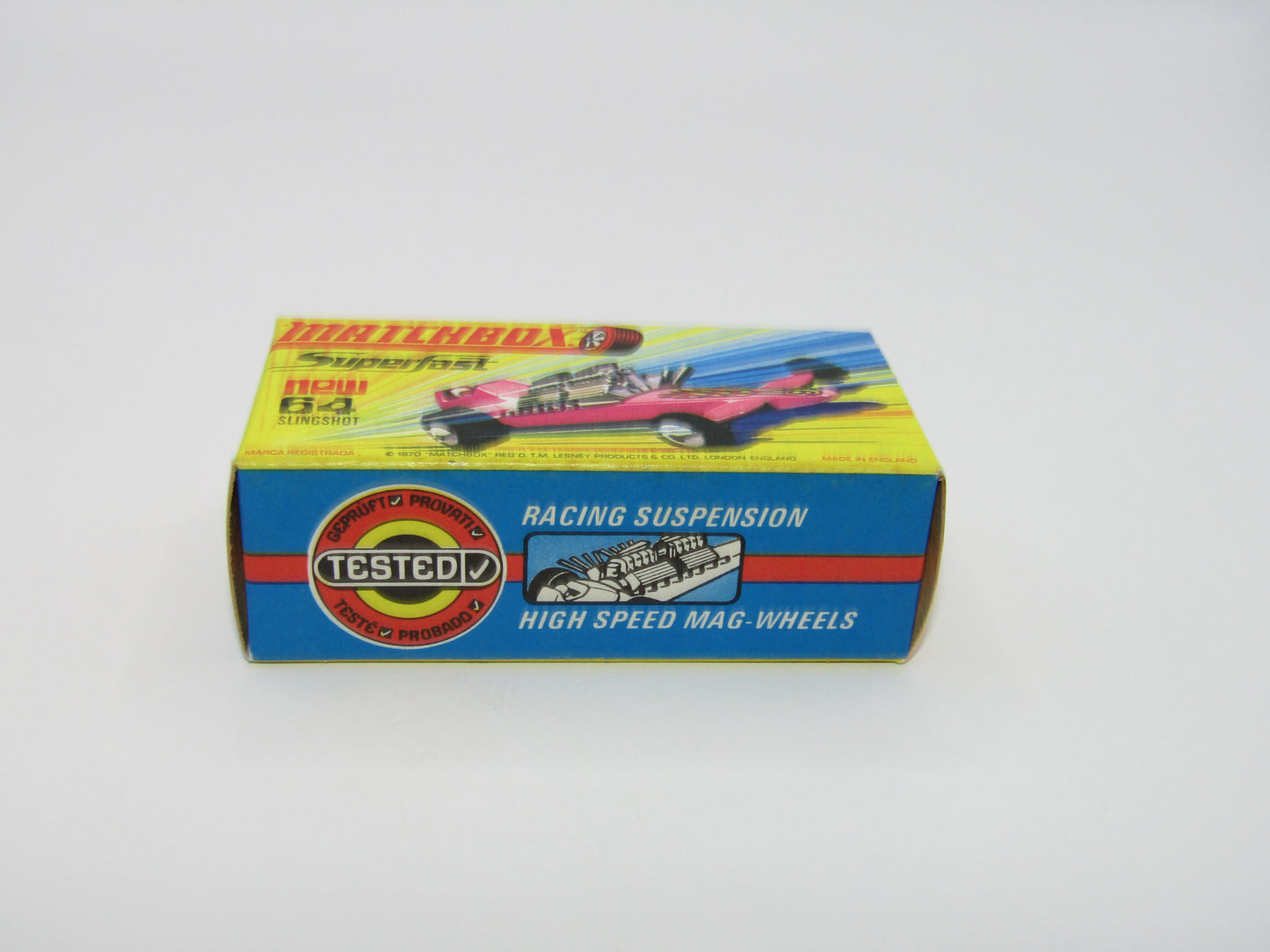 Matchbox Superfast 64B Slingshot Dragster ORANGE Black Engine Pipes