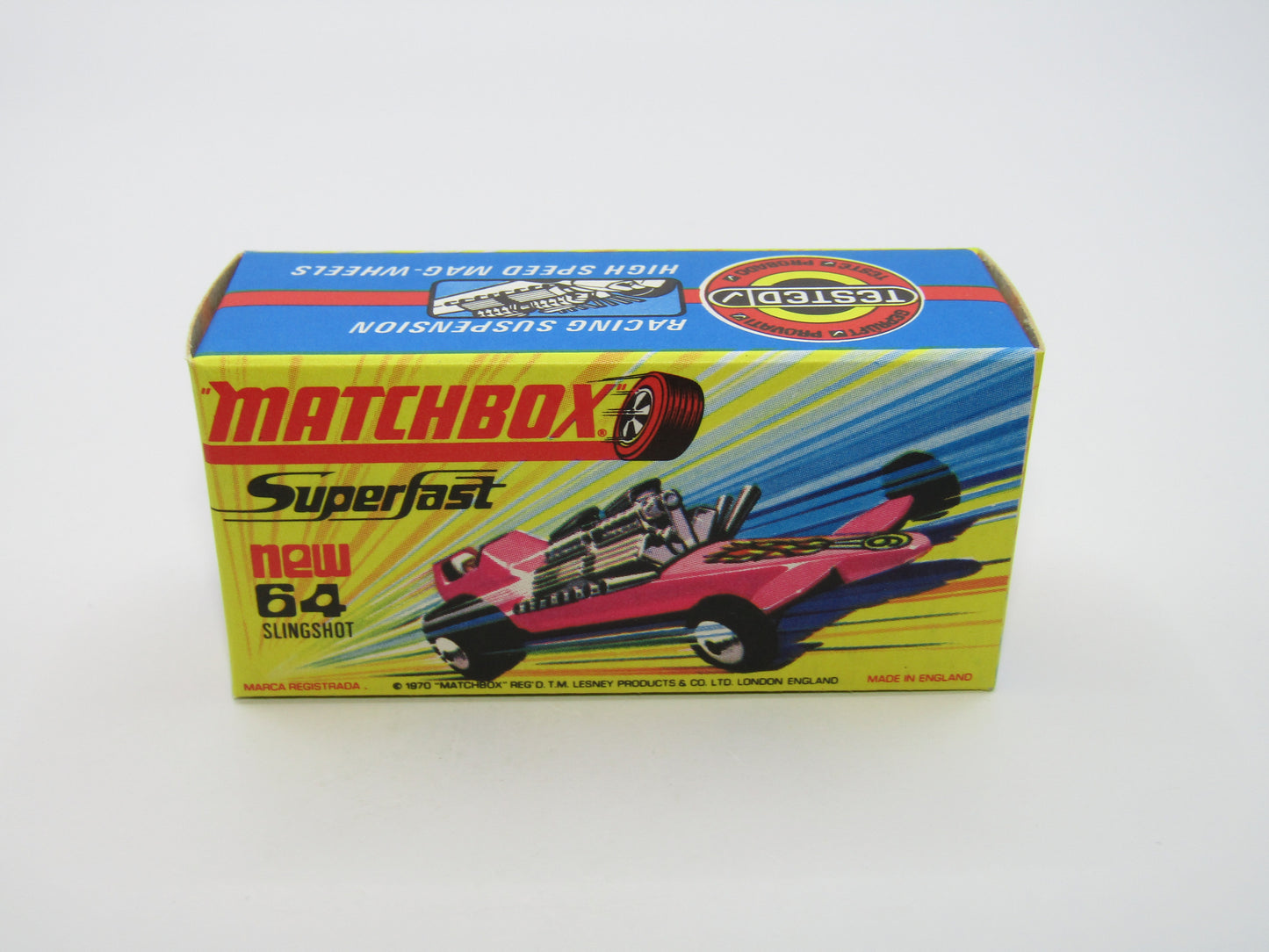 Matchbox Superfast 64B Slingshot Dragster LIGHT Pink Black Engine Pipes