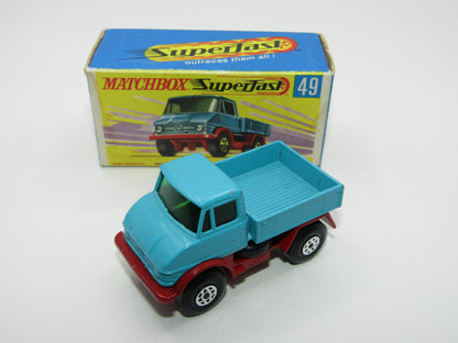 Matchbox Superfast 49A Unimog Turquoise Blue Regular Wheels Colour