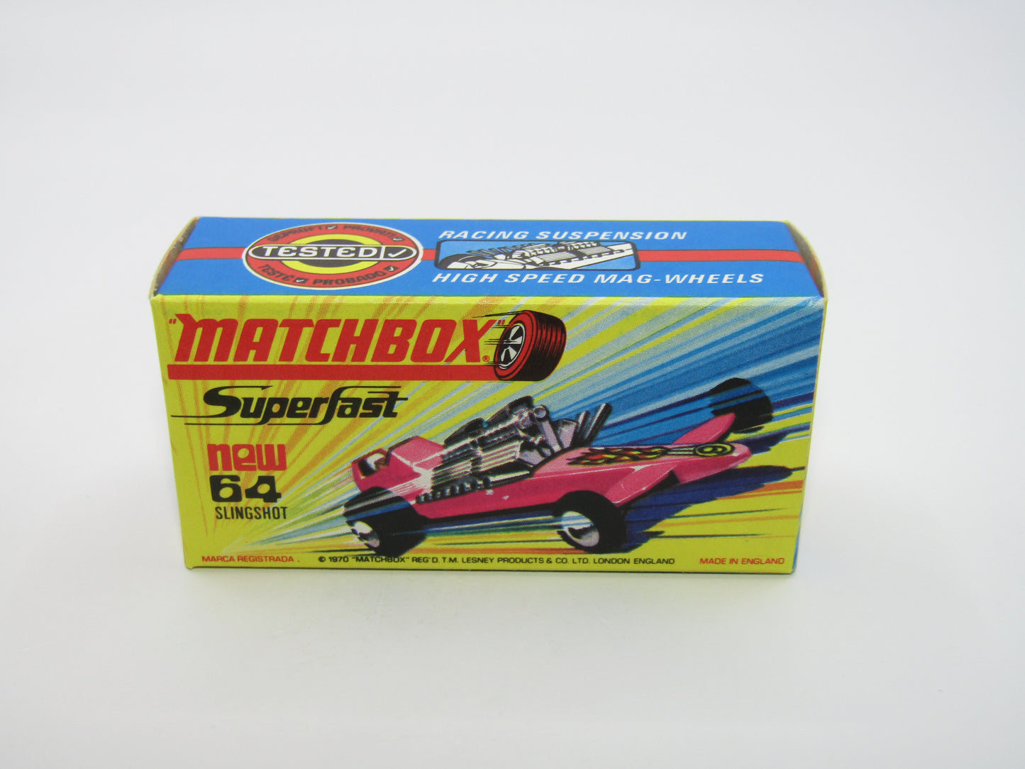 Matchbox Superfast 64B Slingshot Dragster LIGHT Pink Black Engine Pipes