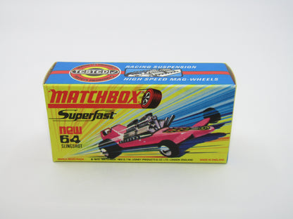 Matchbox Superfast 64B Slingshot Dragster LIGHT Pink Black Engine Pipes