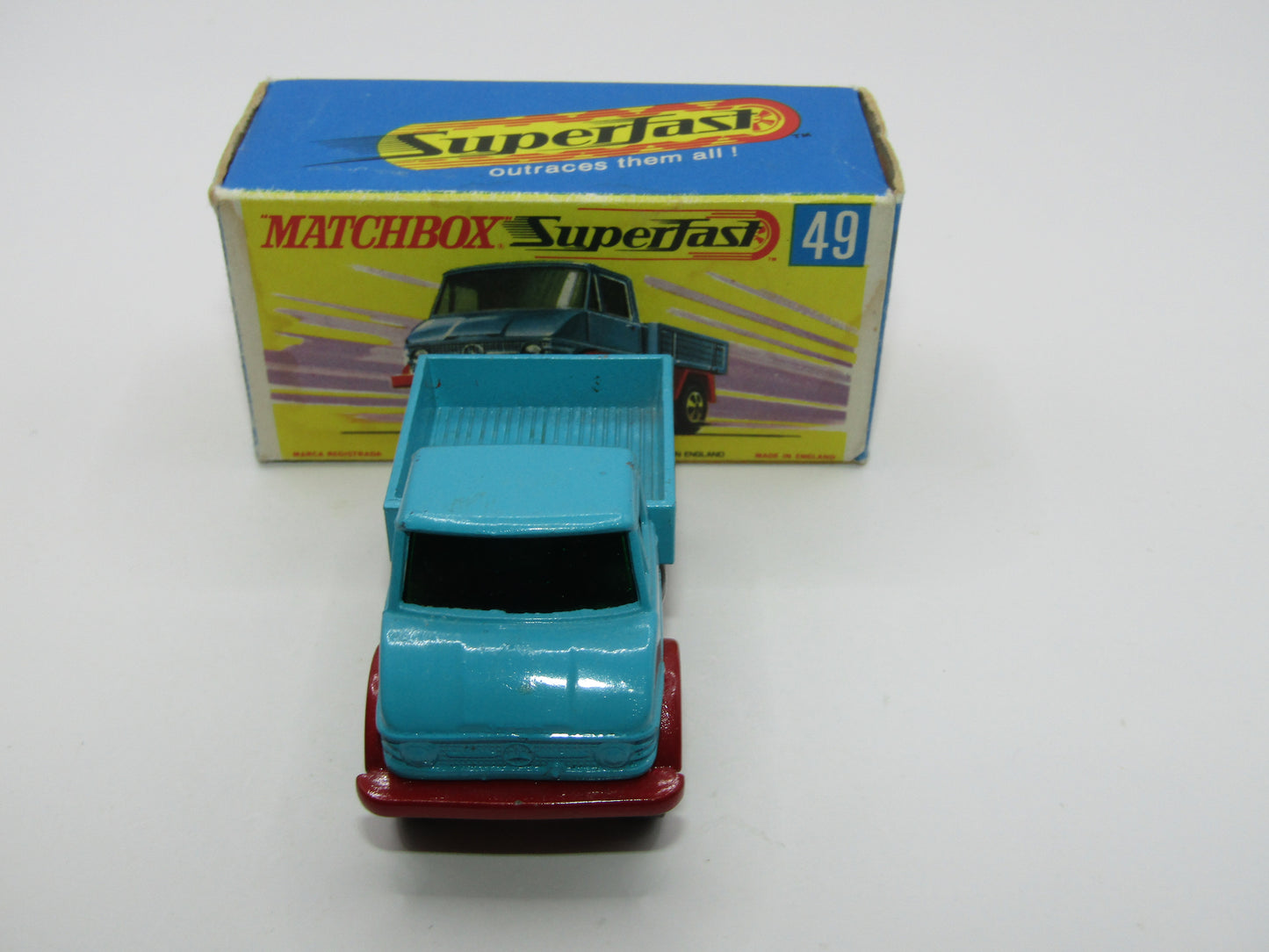 Matchbox Superfast 49A Unimog Turquoise Blue Regular Wheels Colour