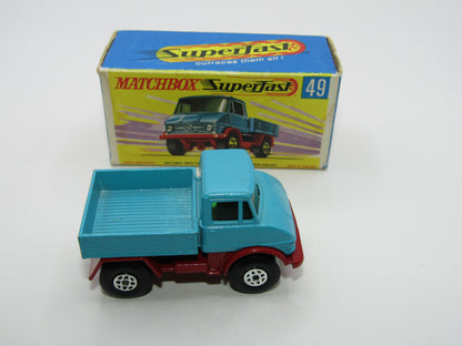 Matchbox Superfast 49A Unimog Turquoise Blue Regular Wheels Colour