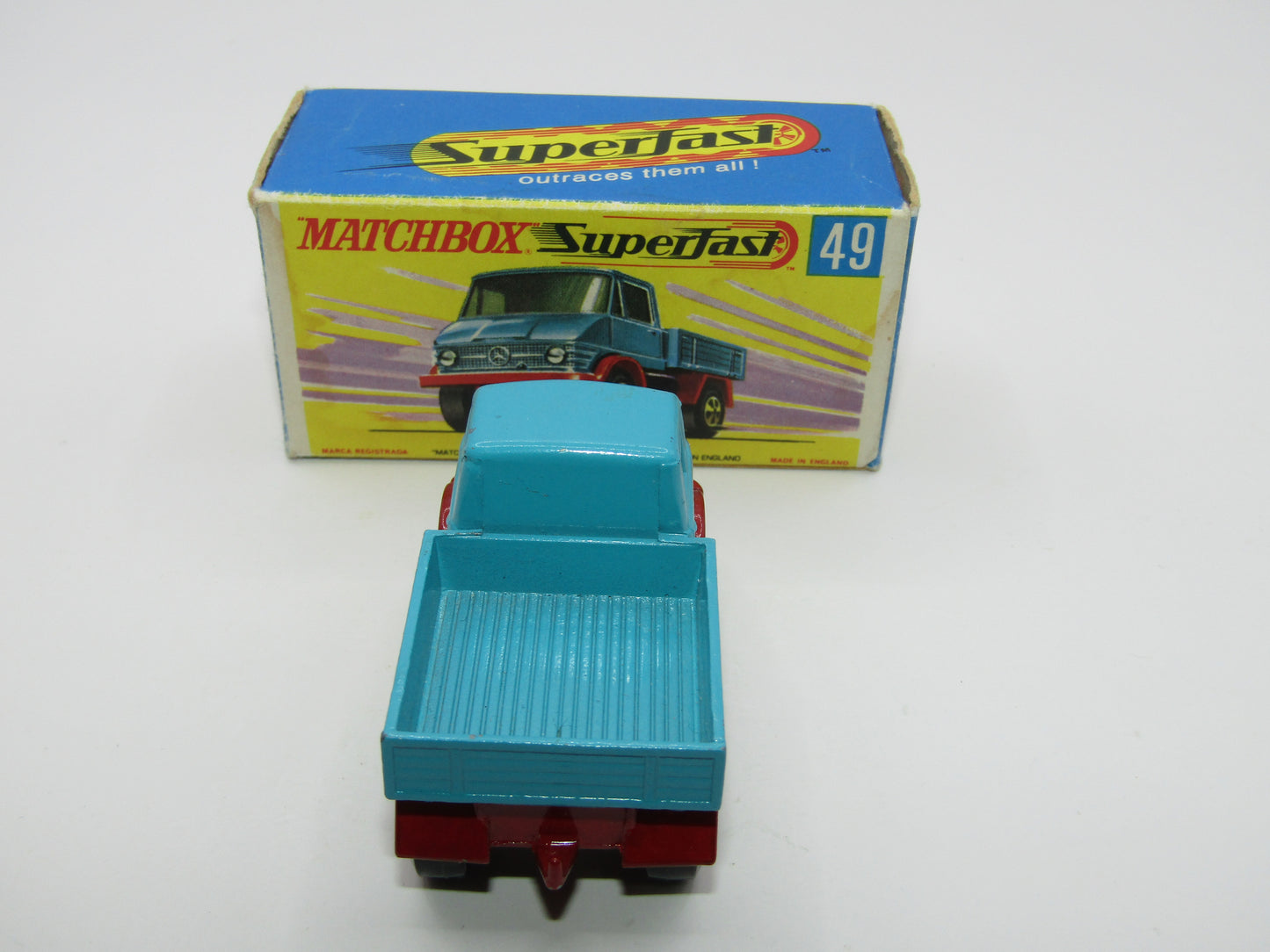 Matchbox Superfast 49A Unimog Turquoise Blue Regular Wheels Colour
