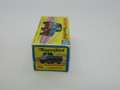 Matchbox Superfast 49A Unimog Turquoise Blue Regular Wheels Colour