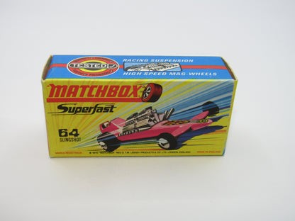 Matchbox Superfast 64B Slingshot Dragster HOT PINK Black Engine Pipes