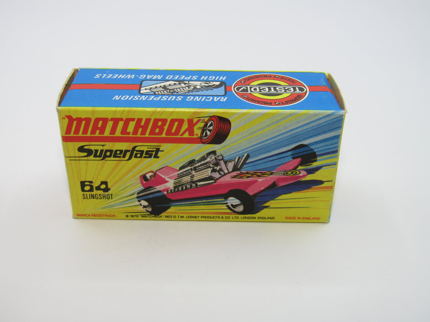 Matchbox Superfast 64B Slingshot Dragster HOT PINK Black Engine Pipes