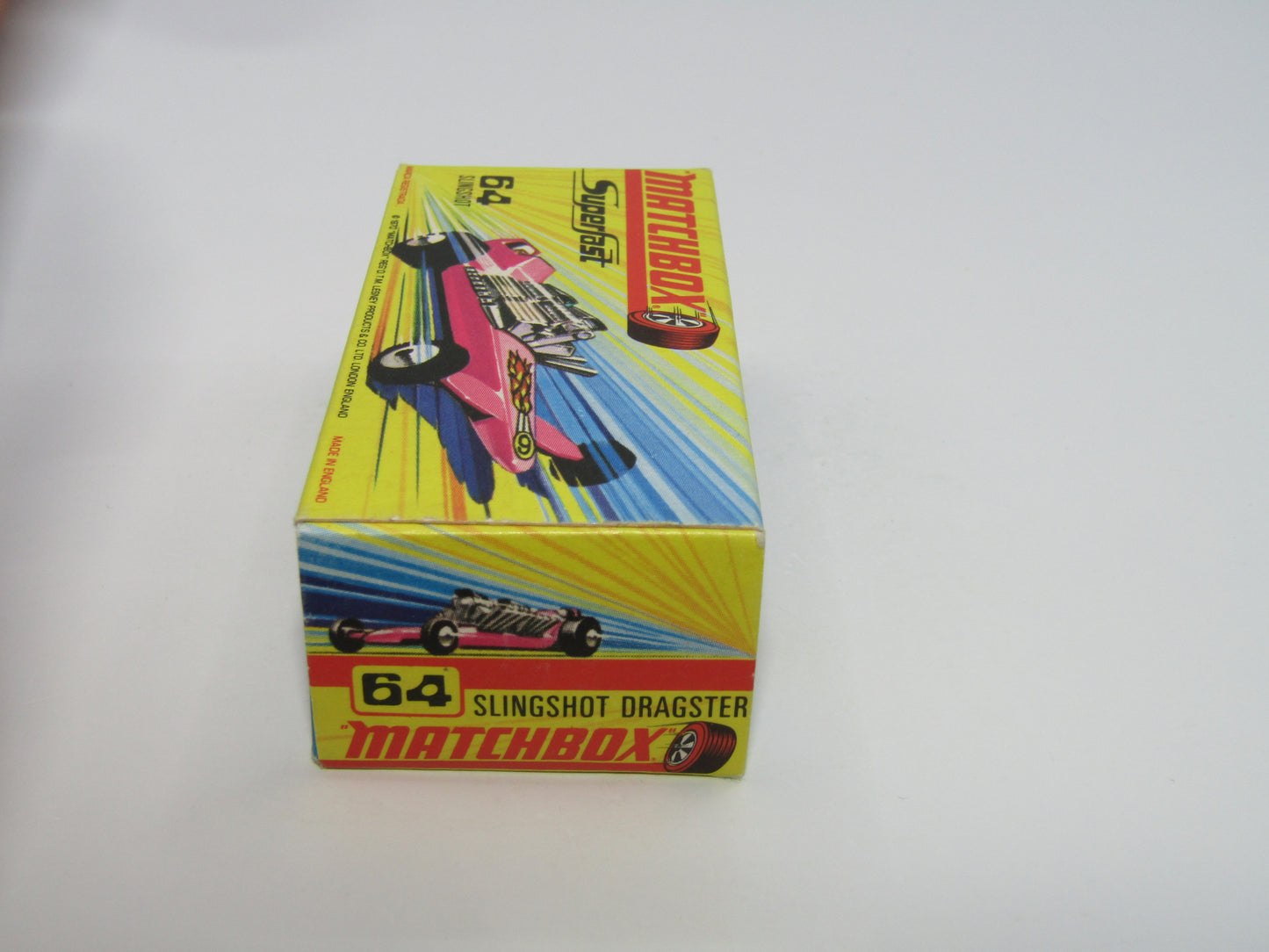 Matchbox Superfast 64B Slingshot Dragster HOT PINK Black Engine Pipes