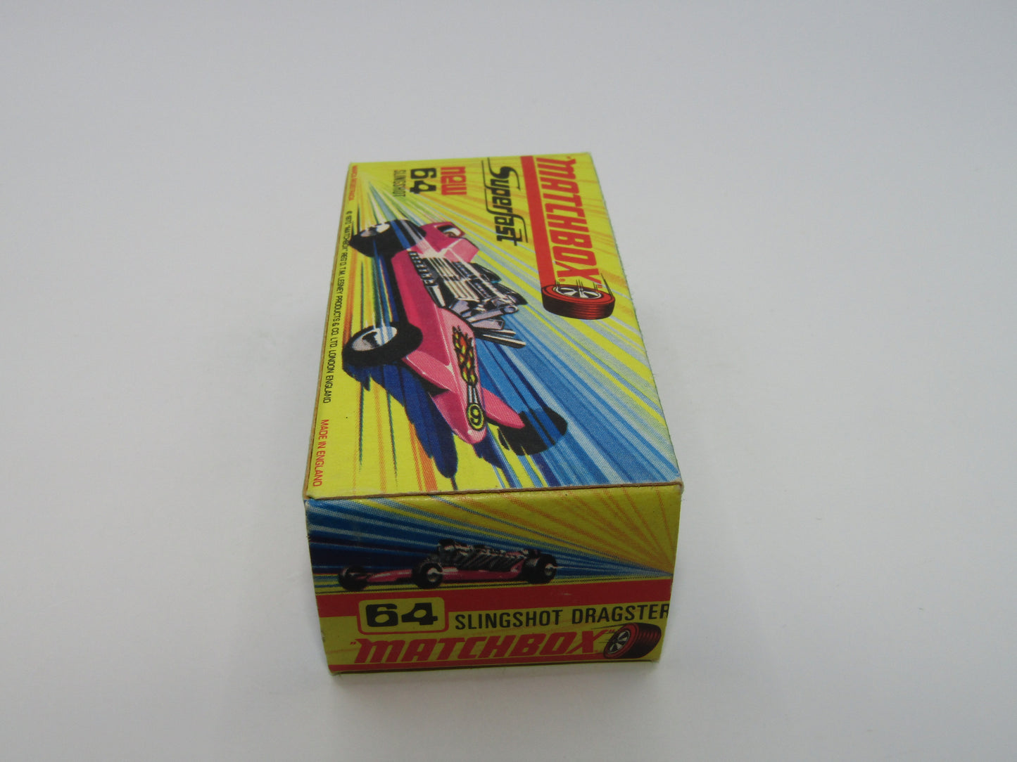 Matchbox Superfast 64B Slingshot Dragster DARK PINK Black Engine Pipes