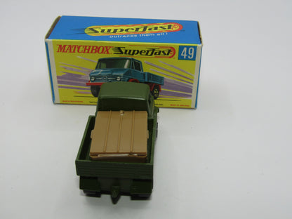 Matchbox Superfast 49A Unimog Olive Green, OLIVE Green Star Label
