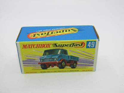 Matchbox Superfast 49A Unimog Olive Green, OLIVE Green Star Label