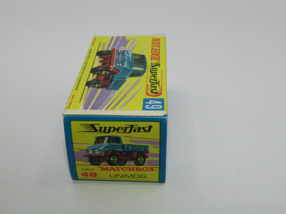 Matchbox Superfast 49A Unimog Olive Green, OLIVE Green Star Label