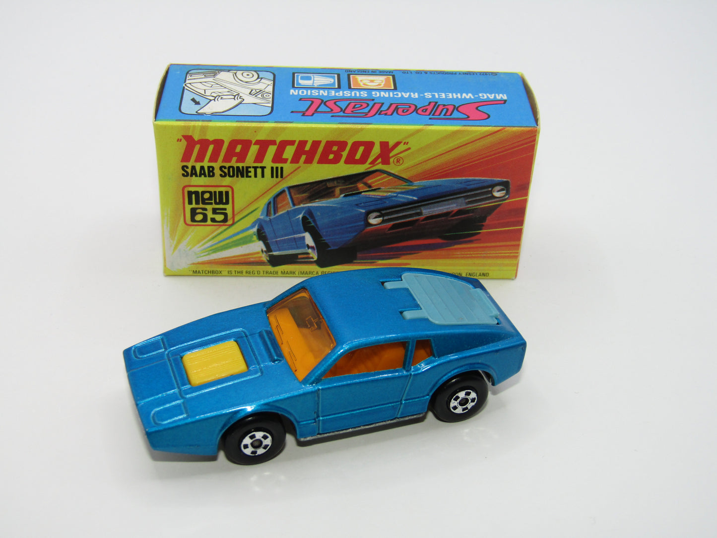 Matchbox Superfast 65A Saab Sonett III Medium Metallic Blue