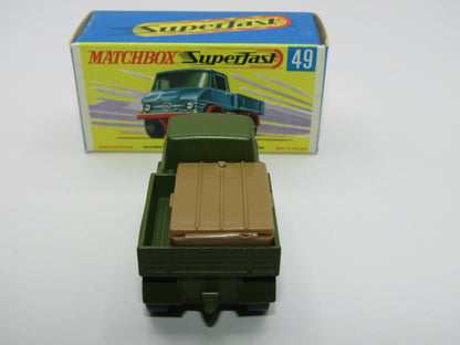 Matchbox Superfast 49A Unimog Olive Green, A Label with Gun Pack