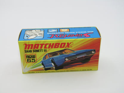 Matchbox Superfast 65A Saab Sonett III Medium Metallic Blue