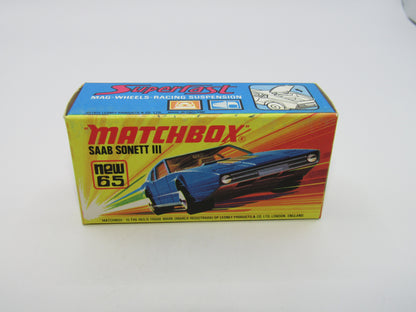 Matchbox Superfast 65A Saab Sonett III Medium Metallic Blue