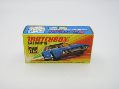 Matchbox Superfast 65A Saab Sonett III DARK Metallic Blue