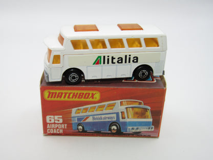 Matchbox Superfast 65B Airport Coach Alitalia Silver Base