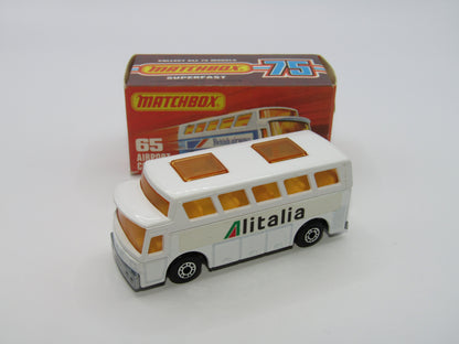 Matchbox Superfast 65B Airport Coach Alitalia Silver Base