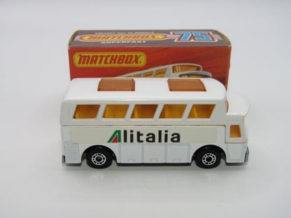 Matchbox Superfast 65B Airport Coach Alitalia Silver Base