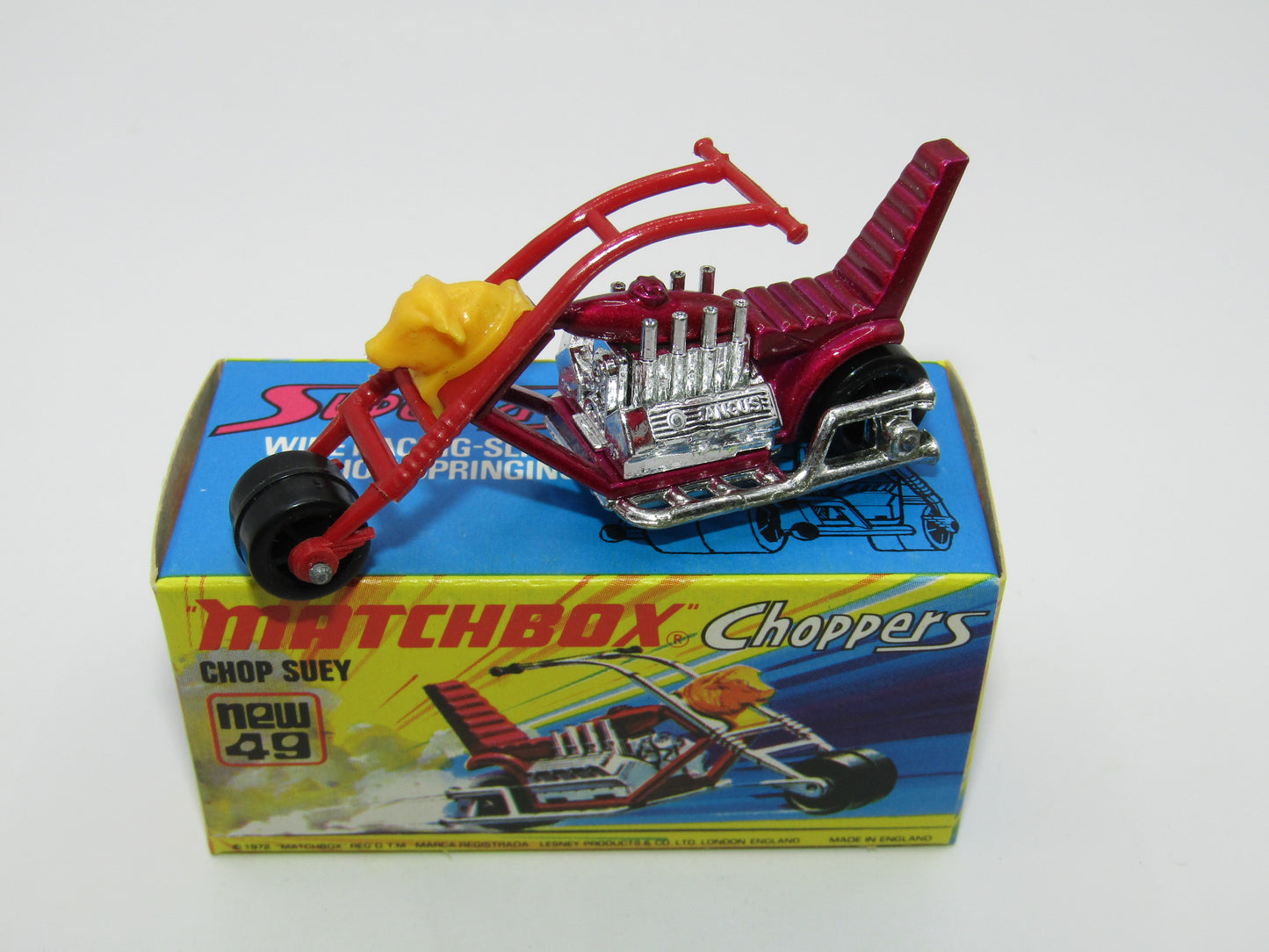 Matchbox Superfast 49B Chop Suey Magenta Maroon Handlebars