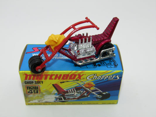 Matchbox Superfast 49B Chop Suey Magenta Maroon Handlebars