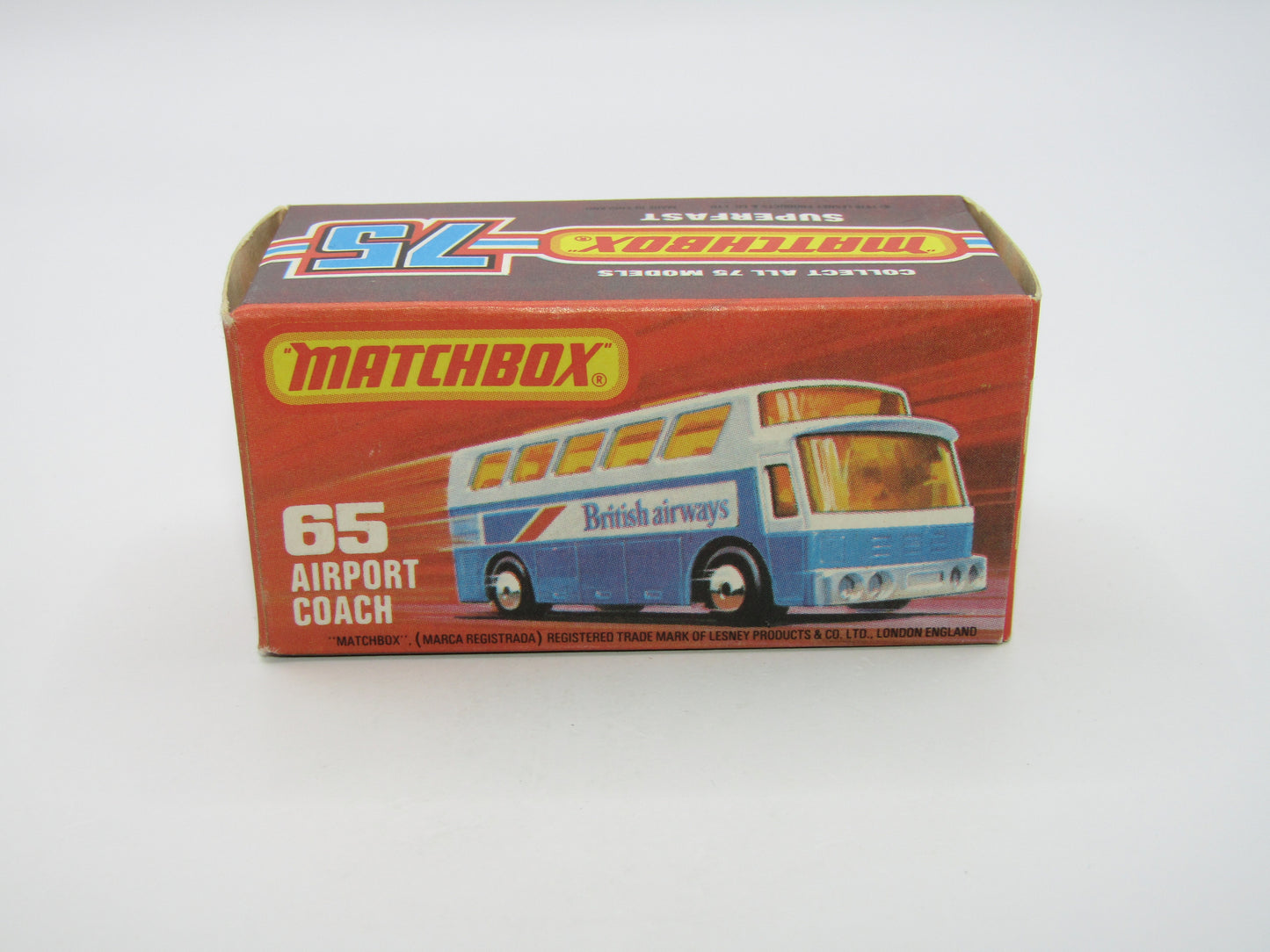 Matchbox Superfast 65B Airport Coach Alitalia Silver Base