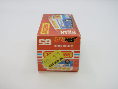 Matchbox Superfast 65B Airport Coach Alitalia Silver Base