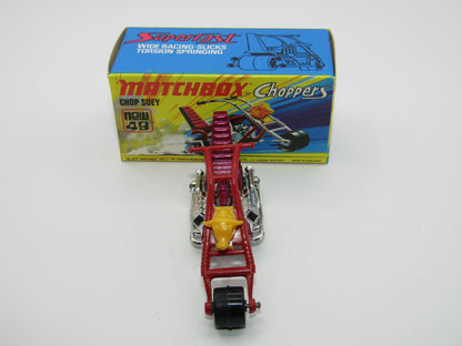 Matchbox Superfast 49B Chop Suey Magenta Maroon Handlebars
