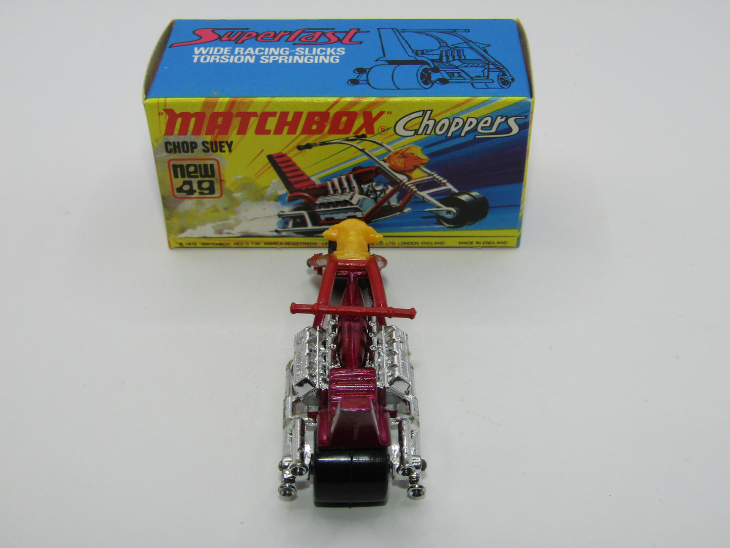Matchbox Superfast 49B Chop Suey Magenta Maroon Handlebars