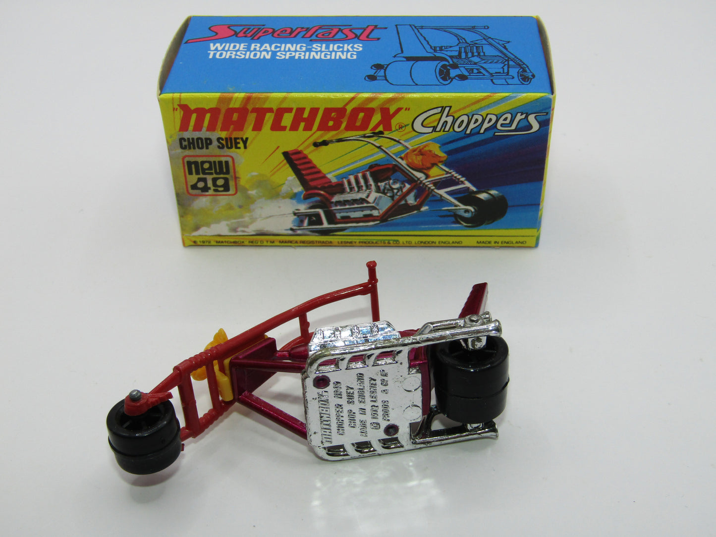 Matchbox Superfast 49B Chop Suey Magenta Maroon Handlebars