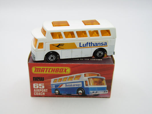 Matchbox Superfast 65B Airport Coach White Body Lufthansa UNPAINTED Base