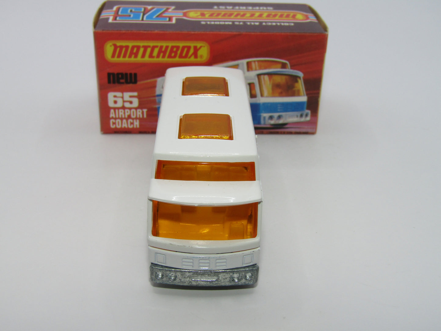 Matchbox Superfast 65B Airport Coach White Body Lufthansa UNPAINTED Base