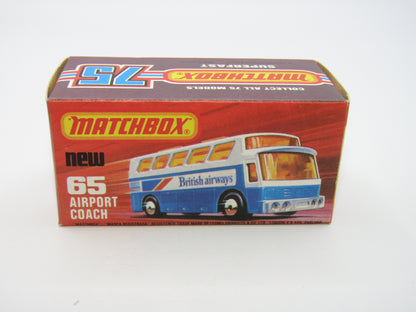 Matchbox Superfast 65B Airport Coach White Body Lufthansa UNPAINTED Base