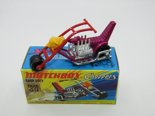 Matchbox Superfast 49B Chop Suey LIGHT PURPLE Maroon Handlebars