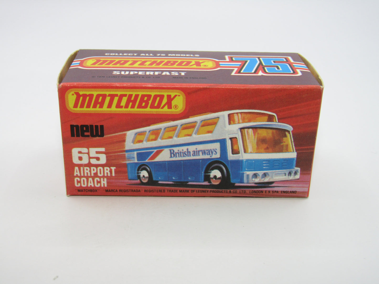 Matchbox Superfast 65B Airport Coach White Body Lufthansa UNPAINTED Base