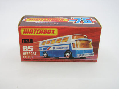 Matchbox Superfast 65B Airport Coach White Body Lufthansa UNPAINTED Base